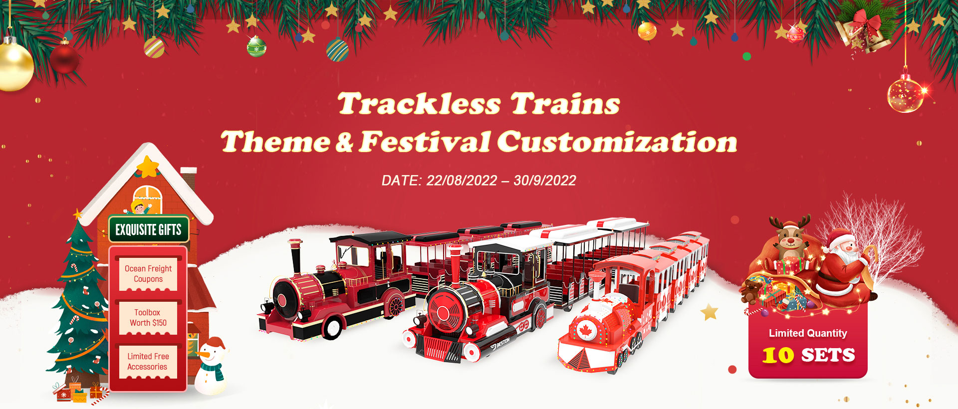 Popular trackless train promotion